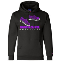 Thyroid Cancer T  Shirt Thyroid Cancer Awareness Shoes Ribbon Walk For Champion Hoodie | Artistshot