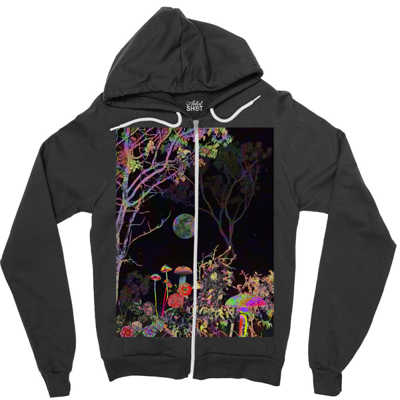 Psychedelic T  Shirt Colorful Night T  Shirt Zipper Hoodie | Artistshot