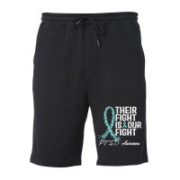 Ptsd Awareness T  Shirt Their Fight Is Our Fight P T S D Awareness T Fleece Short | Artistshot