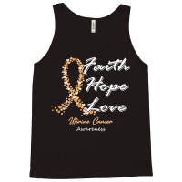 Uterine Cancer Awareness T  Shirt Uterine Cancer Awareness Faith Hope Tank Top | Artistshot