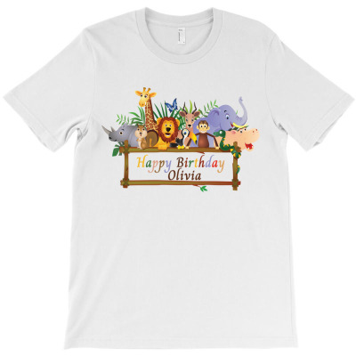 Olivia Happy Birthday T-shirt Designed By AyŞenur