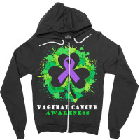 Vaginal Cancer Awareness T  Shirt Vaginal Cancer  Awareness Ribbon Sha Zipper Hoodie | Artistshot