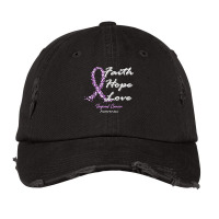 Vaginal Cancer Awareness T  Shirt Vaginal Cancer Awareness Faith Hope Vintage Cap | Artistshot