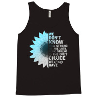 Diabetes Diabetic T21 Grey Blue Sunflower Being Strong Warrior 88 Diab Tank Top | Artistshot