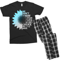 Diabetes Diabetic T21 Grey Blue Sunflower Being Strong Warrior 88 Diab Men's T-shirt Pajama Set | Artistshot