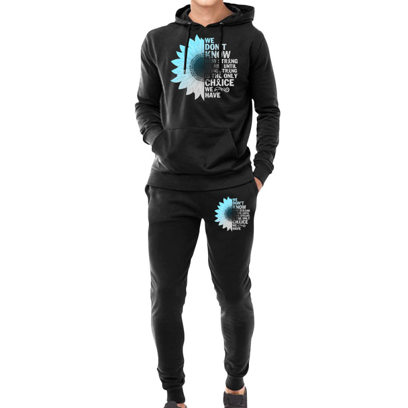 Diabetes Diabetic T21 Grey Blue Sunflower Being Strong Warrior 88 Diab Hoodie & Jogger Set | Artistshot