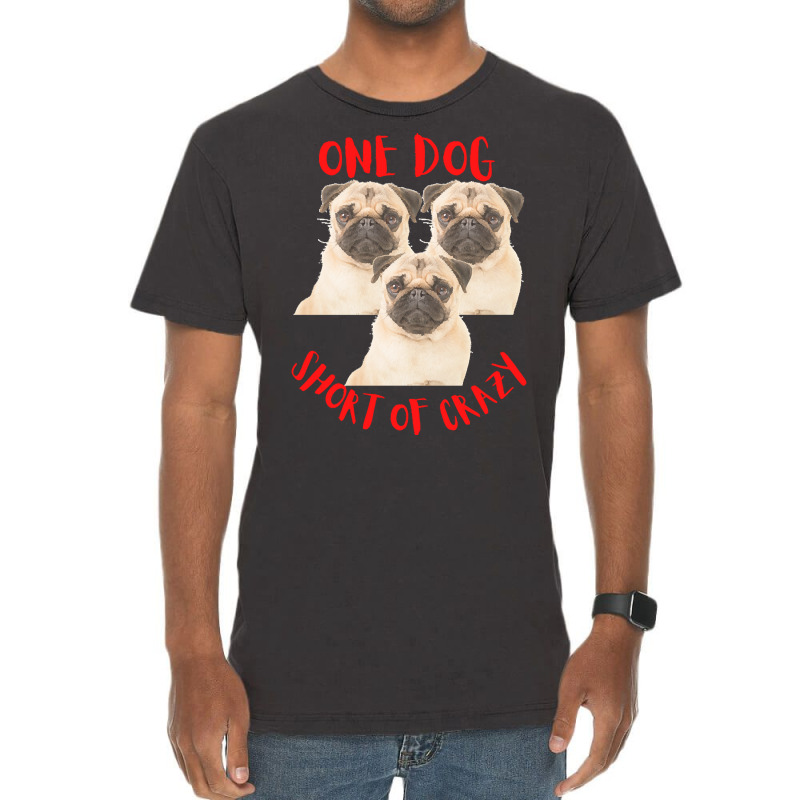 One Dog Short Of Crazy T  Shirtone Dog Short Of Crazy T  Shirt (10) Vintage T-shirt | Artistshot