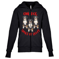 One Dog Short Of Crazy T  Shirtone Dog Short Of Crazy T  Shirt (16) Youth Zipper Hoodie | Artistshot