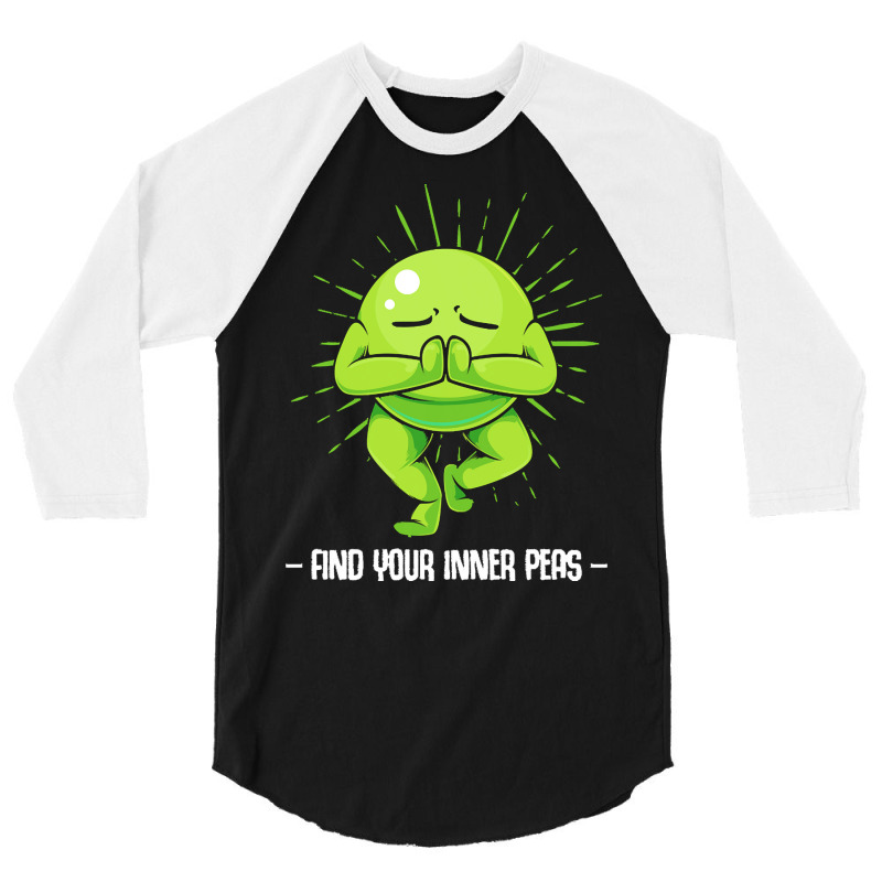 Vegetables T  Shirt Peas   Find Your Inner Peas   Funny Vegetable Pun 3/4 Sleeve Shirt | Artistshot