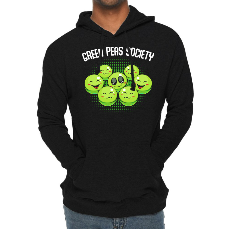 Vegetables T  Shirt Peas   Green Peas Society   Cute Kawaii Vegan Pun Lightweight Hoodie | Artistshot