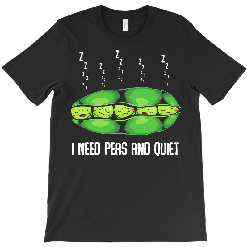 Vegetables T  Shirt Peas   I Need Peas And Quiet   Cute Sleeping Veget T-shirt | Artistshot