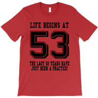 53rd Birthday Life Begins At 53 T-shirt | Artistshot