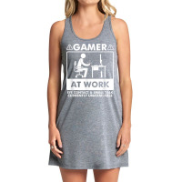 Gamer At Work Eye Contact Small Talk Currently Unavailable T Shirt Tank Dress | Artistshot