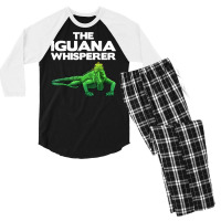 Funny Iguana Design For Men Women Reptile Lover Herpetology T Shirt Men's 3/4 Sleeve Pajama Set | Artistshot