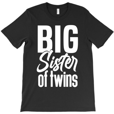 Big Sister Of Twins T-shirt Designed By Christensen Ceconello Lopes