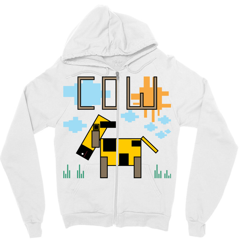 Cardboard Boxes Cow Zipper Hoodie by selos47 | Artistshot