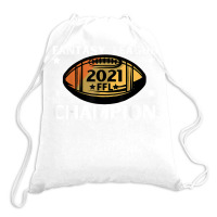 Fantasy League Champion Ffl Football 2021 Winner Vintage T Shirt Drawstring Bags | Artistshot