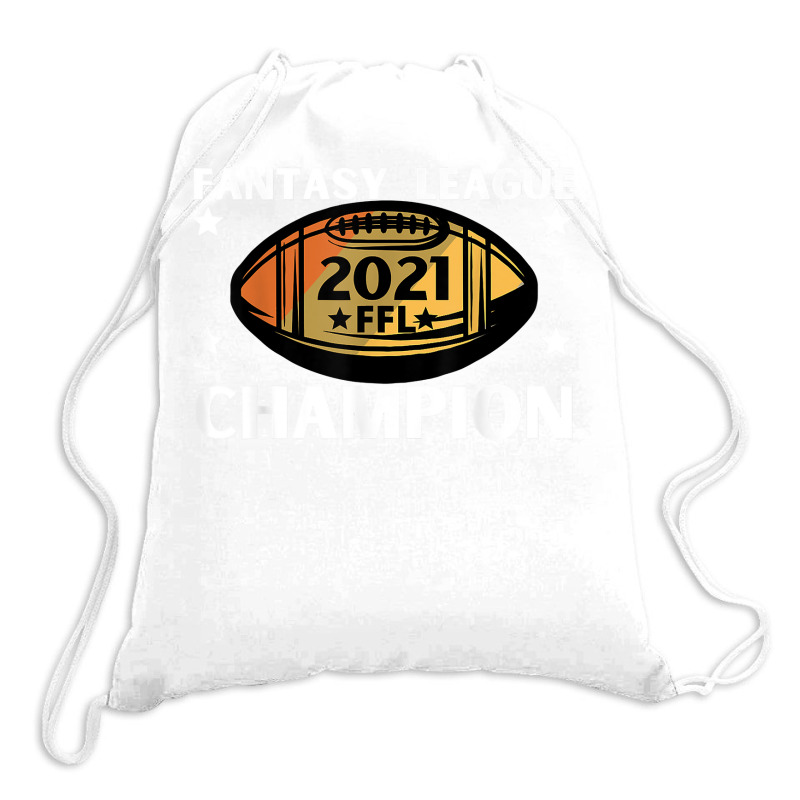 Fantasy League Champion Ffl Football 2021 Winner Vintage T Shirt Drawstring Bags | Artistshot