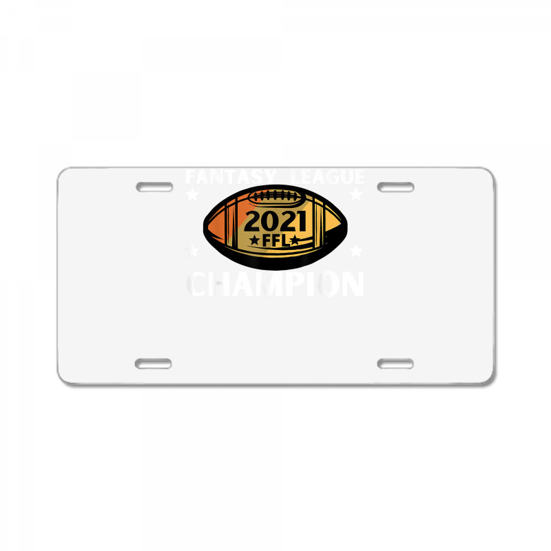 Fantasy League Champion Ffl Football 2021 Winner Vintage T Shirt License Plate | Artistshot