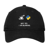 Funny Python Java Programmer Bilingual Coder Gift Tee Adjustable Cap | Artistshot