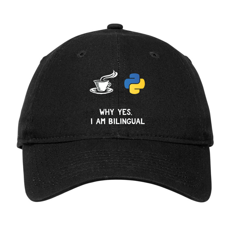 Funny Python Java Programmer Bilingual Coder Gift Tee Adjustable Cap by irhamtsani | Artistshot