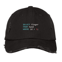 Funny Sql Query Geek Database Programmer Vintage Cap | Artistshot