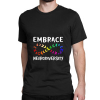 Neurodiversity Rainbow Infinity Butterfly Adhd Autism Classic T-shirt | Artistshot