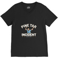 Officially Licensed George Brett Pine Tar Incident V-neck Tee | Artistshot