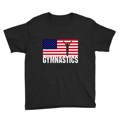 Gymnastics With Usa Flag (male Gymnast) Youth Tee Designed By Irhamtsani