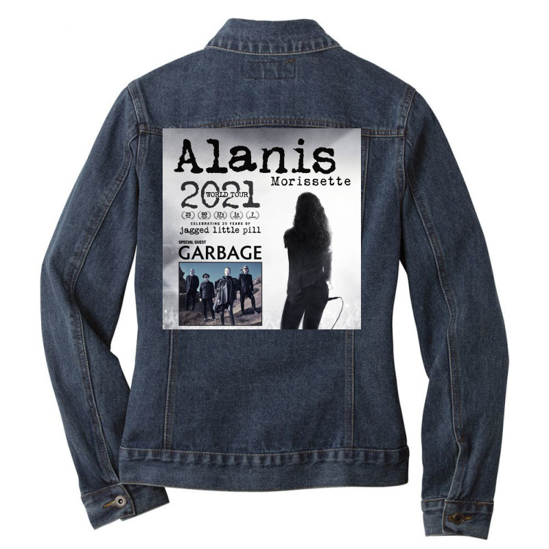 Alanis Morissette Jagged Little Pill Tour Dates 2022 Waldjinah Ladies Denim Jacket by alexanderchloe | Artistshot