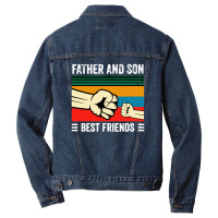 Father And Son Greatest Friends Men Denim Jacket | Artistshot