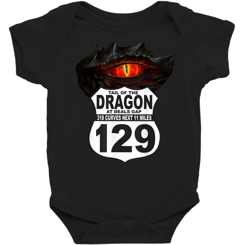 Motorcycle Highway 129 Tail The Dragon Deals Gap 318 Curves T Shirt Baby Bodysuit | Artistshot