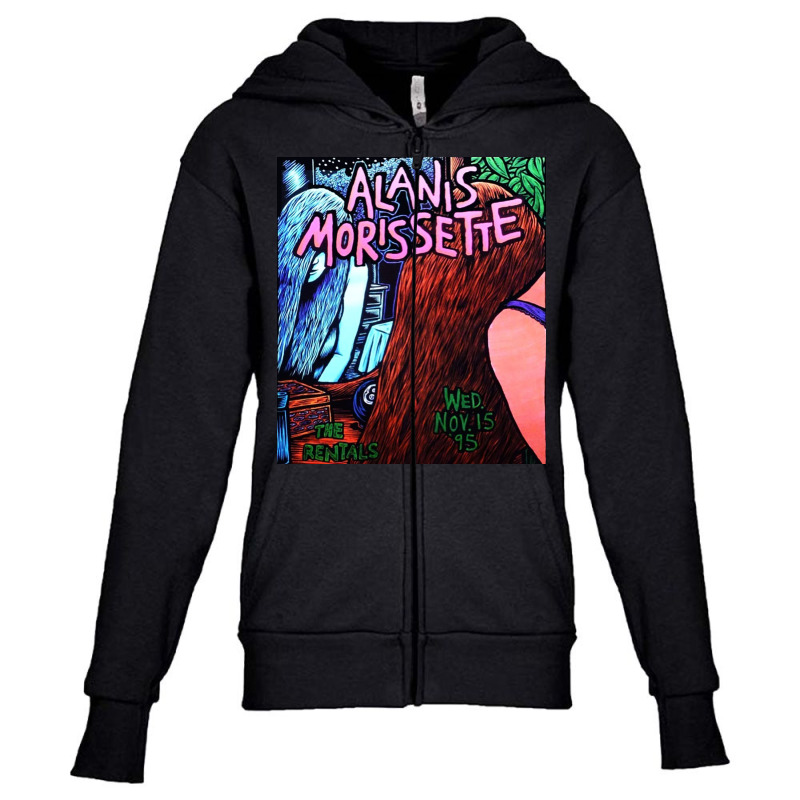 Alanis Morissette Tour Dates 2022 Waldjinah Youth Zipper Hoodie by alexanderchloe | Artistshot