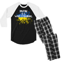 Putin Is A War Criminal Tank Top Men's 3/4 Sleeve Pajama Set | Artistshot