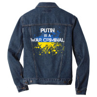 Putin Is A War Criminal Tank Top Men Denim Jacket | Artistshot