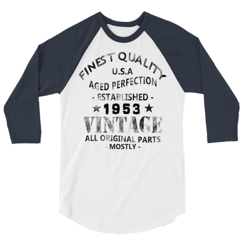 Vintage 1953 Black 3/4 Sleeve Shirt | Artistshot