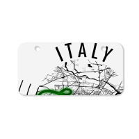 Turin Italy Road Map Art - Earth Tones Bicycle License Plate | Artistshot