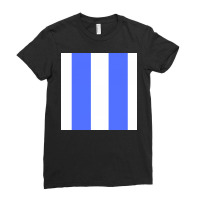 Blue Lines Art Ladies Fitted T-shirt | Artistshot