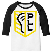 Shield Triblend Premier Lacrosse League Youth 3/4 Sleeve | Artistshot