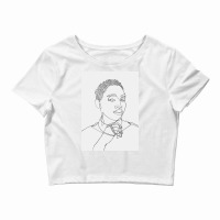 Black Woman One Line Art Crop Top | Artistshot