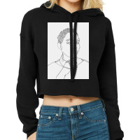 Black Woman One Line Art Cropped Hoodie | Artistshot