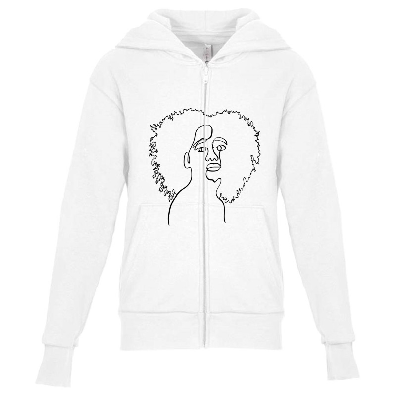 Abstract Black Women Youth Zipper Hoodie by Doodle Intent | Artistshot