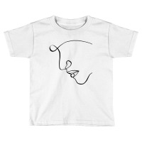 Minimal Abstract Women Face Line Art Toddler T-shirt | Artistshot