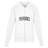 Providence Rhode Island Ri Vintage Athletic Sports Black Des Youth Zipper Hoodie | Artistshot