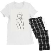 Nude Women One Line Art With Grey Background Women's Pajamas Set | Artistshot