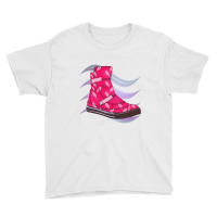 Pink Feather Shoes Youth Tee | Artistshot