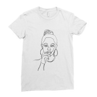 Beautiful Women One Line Art Ladies Fitted T-shirt | Artistshot