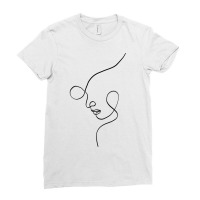 Minimal One Line Art Woman Face Ladies Fitted T-shirt | Artistshot