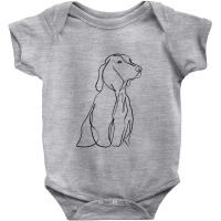 Dog Minimal One Line Art Baby Bodysuit | Artistshot