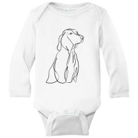 Dog Minimal One Line Art Long Sleeve Baby Bodysuit | Artistshot